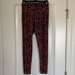Victoria's Secret Maroon Brown Leopard Print Leggings